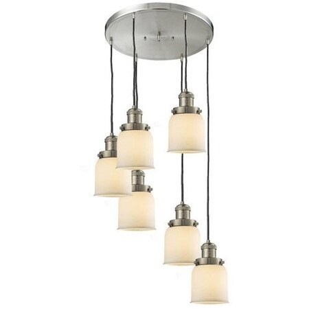 Innovations Lighting 6 Light Adjustable Cord Pan Chandelier With Glass 212/6-OB-G51